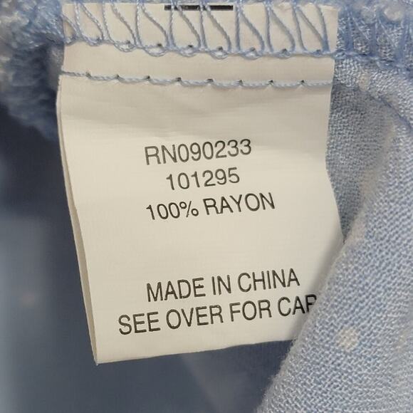 LA Hearts Wrap Crop Flutter Sleeve Ditzy Blue XS 488 - Picture 9 of 10